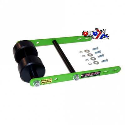 Tag-Z ATV/Quad Twin Roller Wheelie Bar - KFX LTZ LTR YFM - Black/Green